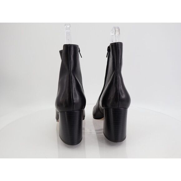 Bernardo Nola Womens Bootie Sz 10 M Block Heel Black Antique Calf Leather Boots - Picture 4 of 13